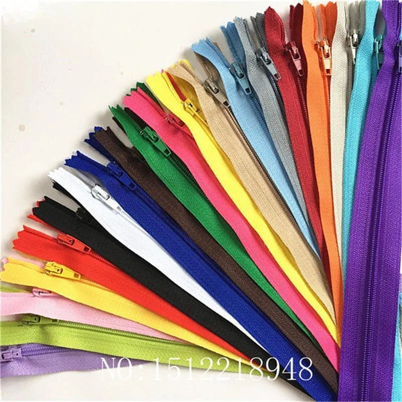 7.5-45cm Nylon Coil Zipper Close End Zippers Colorful Sewing Supplies 100Pcs 3# - Image 3 of 4