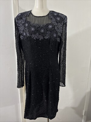 stenay beaded silk dress vintage stenay silk beaded cocktail dress – Chrysalis main image 0