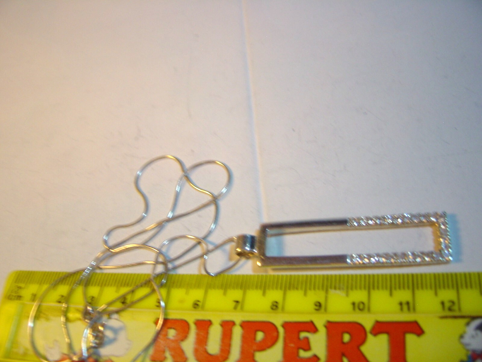 Solid Silver 22" Snake Necklace with Stunning Lon… - image 7