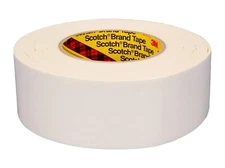 3M Heavy Duty Double Coated Tape R3287, White, 60 mm x 55 m, 5 mil, CASE (12)