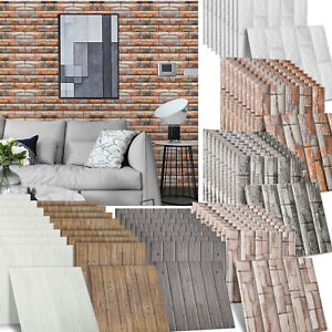 10 20 3D Wallpaper Stone Brick Wall Sticker Panel Eco XPE Foam Wall Decor Home 