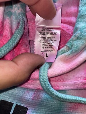 ライブ写真「12」 Aruba One Happy Island Turquoise Pink Tie-Dye Hoodie Kids Large | eBay