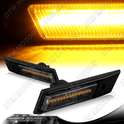 For 92-98 BMW 318i 328i M3 E36 Clear Amber LED Turn Signal Side Marker Lights