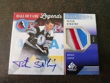 2021-22 SP Game Used - Peter Stastny - Hall Of Fame Legends Sweaters Auto 12/25