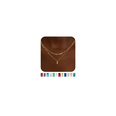 Birthstone Necklace for Women December January March June August Birthstone N...