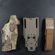Tactical Thigh Drop Adapter Quick Release Holster Set for G17 G19 X300 Light