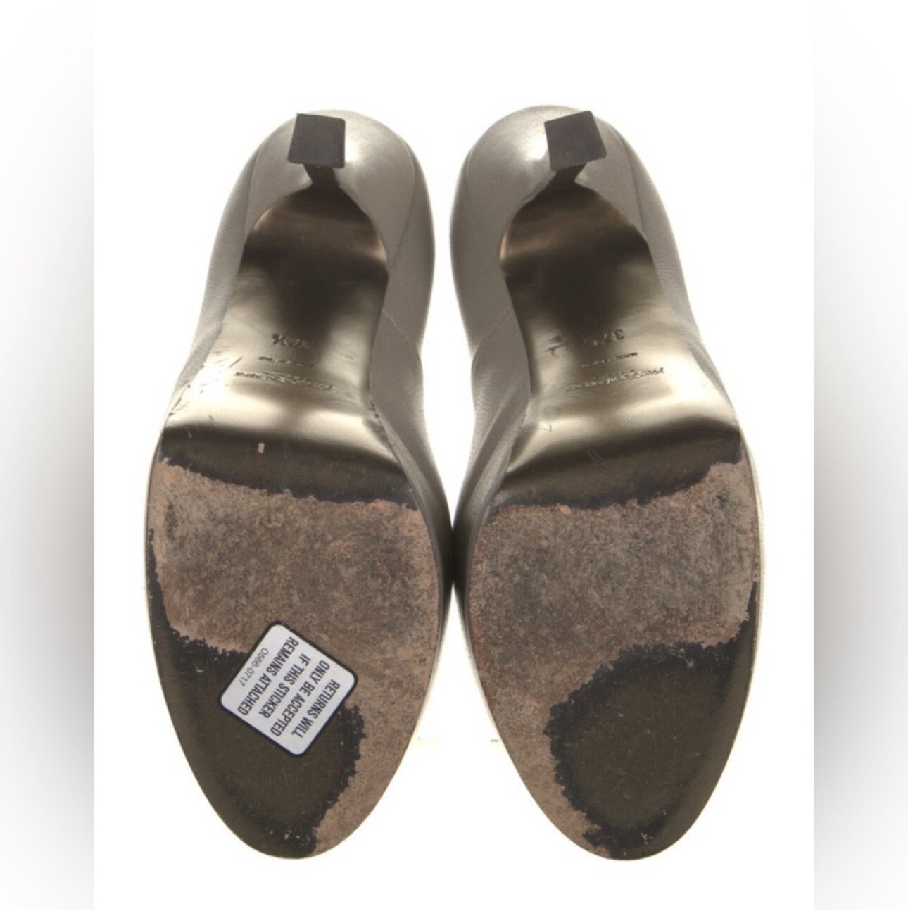 Décolleté YSL Yves Saint Laurent in pelle grigia taglia 7 5 con scatola