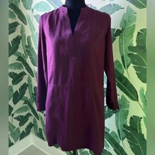 Madewell Dress Long Sleeve Shirtdress Shift Purple XS