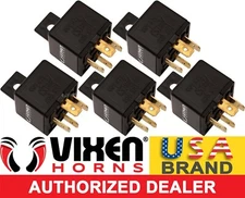 5 PACK 4-PIN CAR TRUCK BOAT 30A/12V RELAY FOR AIR/MUSICAL HORN VXA7444-5