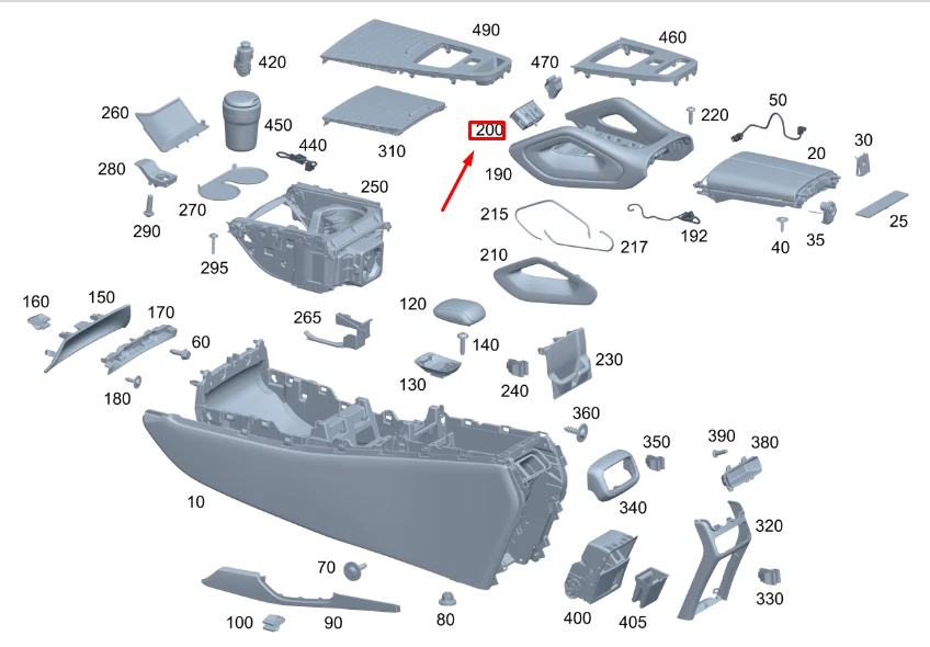 NEW MERCEDES-BENZ GLE W167 CONSOLE GRAB HANDLE COVER TRIM  