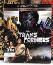 TRANSFORMERS LAST KNIGHT 4K -- NEW BLU-RAY w/ SLIPCOVER +DIGITAL -- I SHIP BOXED