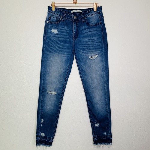 de mezclilla para KanCan Estilo KC7247M, talla 5/26, azules en apuros |