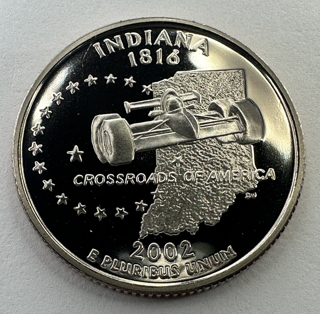 2002-S Indiana State *PROOF* Quarter 25cent Coin from US Mint