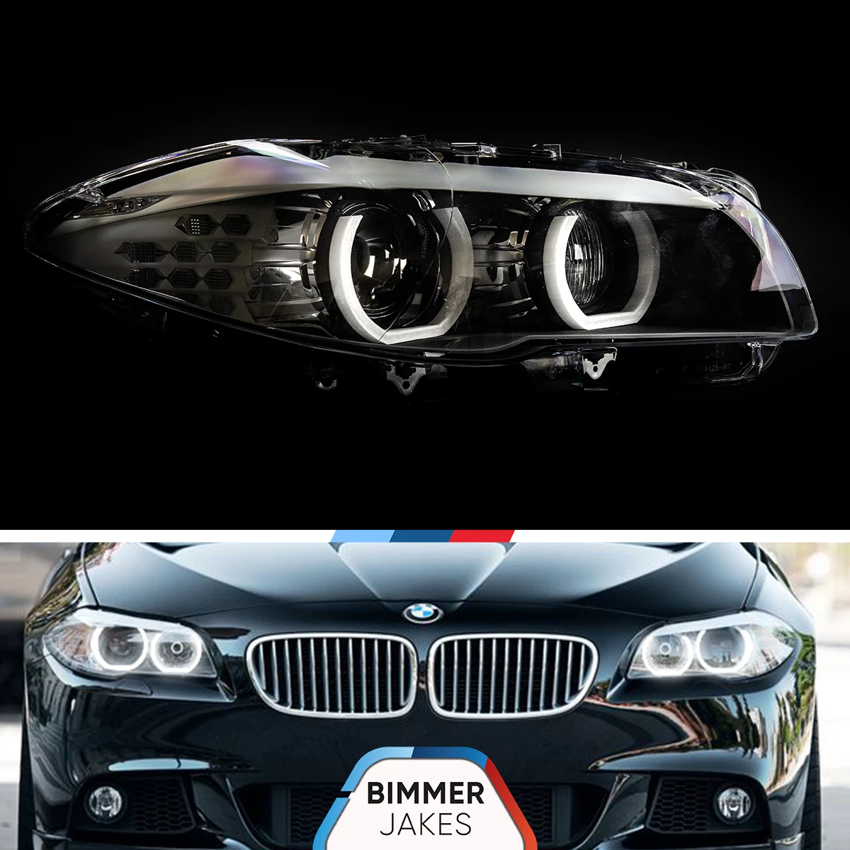 for BMW 5 F10 F11 pre LCI Xenon BJ Angel Eyes KiT 1.2 LED ring Angel Eyes