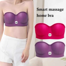 Breast Massager Bra EMS Lift Vibration Massage Heating Stimulator Enhancer Warm