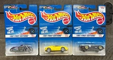 Hot Wheels First Edition 1997 Lot of 3 New in Box Mercedes Lambo Motorcycle EG