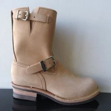 Wesco Men's Custom Boss Engineer Boot in Beautiful Burlap, Handcrafted in USA