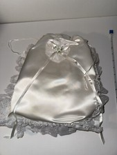 Bride  s Money / Dollar Dance Purse Bag White Satin New Old Stock