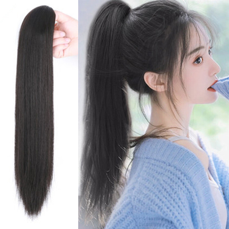 Clamping Ponytail Wig Female Long Straight Hair High  display picture 3
