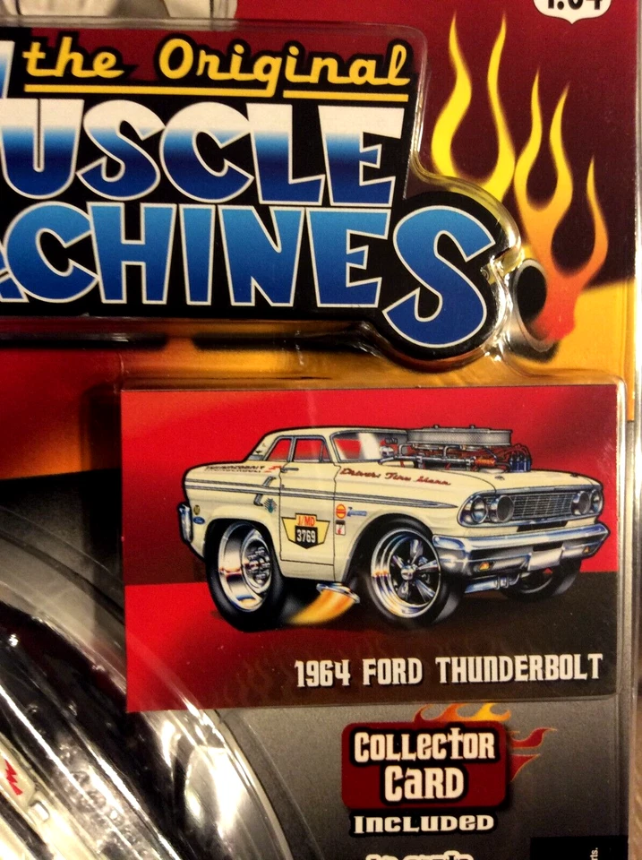 ORIGINAL MUSCLE MACHINES '64 Ford Drag Racing Thunderbolt Real Riders Series 5 - - Image 3 of 4