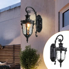 Wall Light Exterior Wall Mount Retro Outdoor Garden Lantern Sconce Light Fixture
