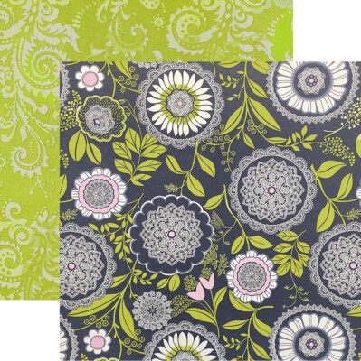K&Company, Amy Butler. Lotus, 12'', Lotus Flower Pink, Double-Sided, Big Flowers
