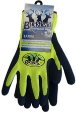 Buckhead All Weather Work Gloves Hi Visibility Green 13 gauge- 3 Pairs