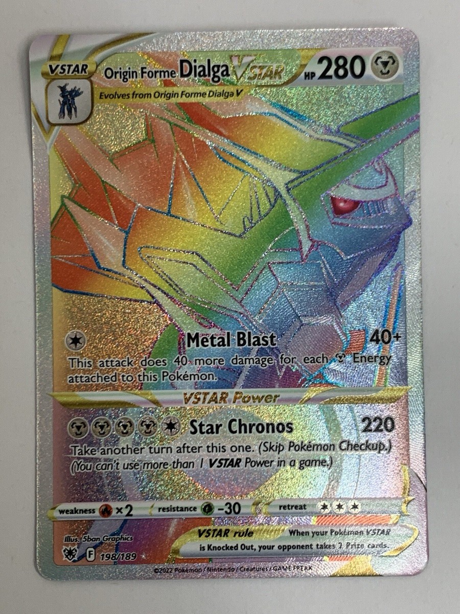 dialga vstar pokemon card value Amazon.com: Pokemon - Origin Forme Dialga VSTAR GG68/GG70 - Crown Zenith -  Galarian Gallery - Secret Rare