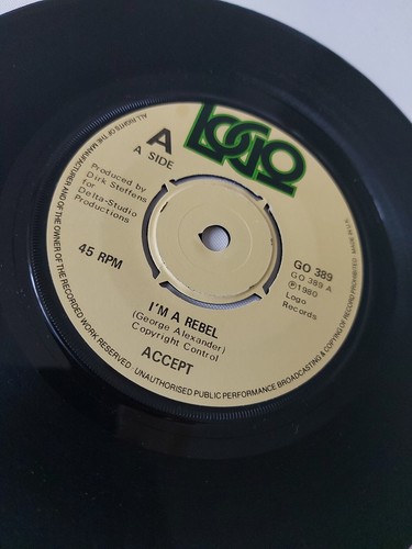 Accept – I'm A Rebel - Vinyl, 7", Single, Logo – GO 389. - Picture 3 of 3