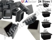 Plastic Black Blanking End Cap Caps Tube Pipe Inserts Plug Bung Steel Tubing Leg