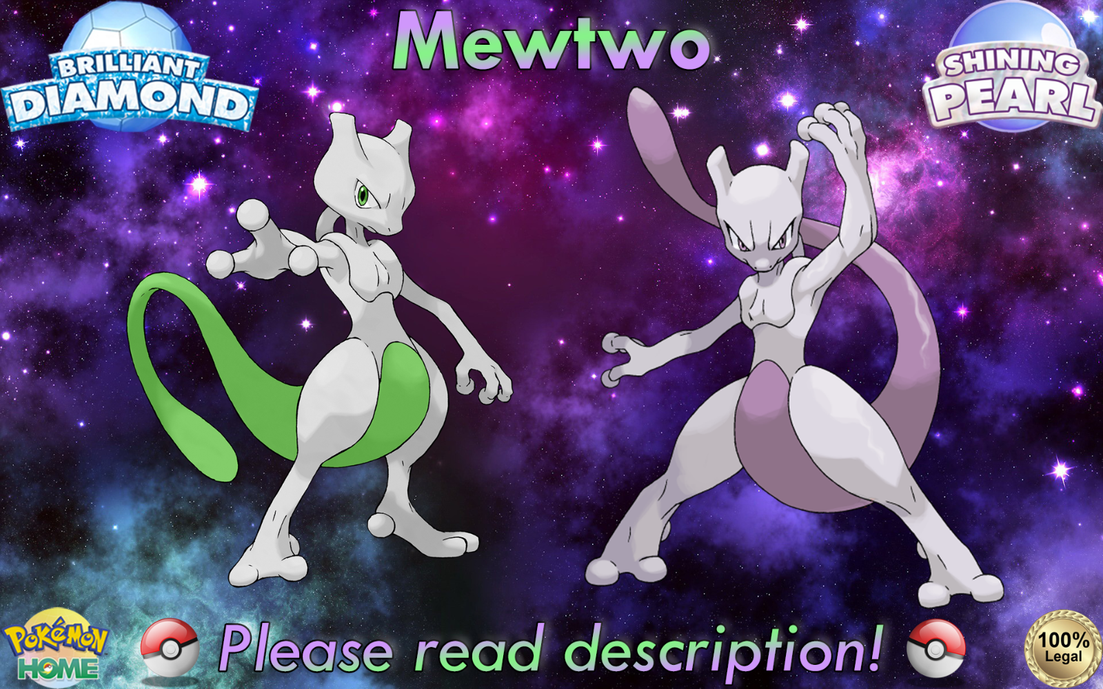 Pokemon Mewtwo And Mew Diamond Painting 