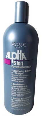 Roux Alpha 5 In 1 Corrective Shampoo Dry Damaged Hair Chemically Treated 32 oz