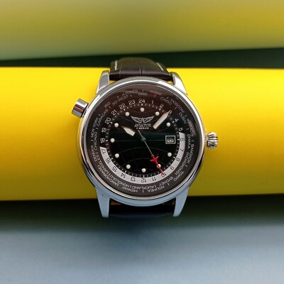 Watch Aviator F-series World Time Silver AVW6975G354 Watch  display picture 2