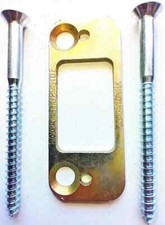 SCHLAGE Deadbolt Strike Antique Brass Finish With Screws.