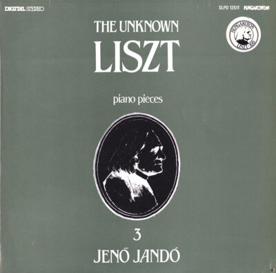 JENO JANDO Piano LISZT Unknown Pieces Vol.III Hungaroton SLPD-12511 1986 Digital