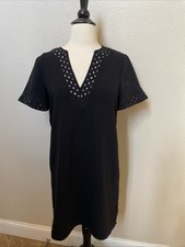 Madewell Ballad SZ 0 Tunic Dress Blk V-neck Short Coverup Old Money
