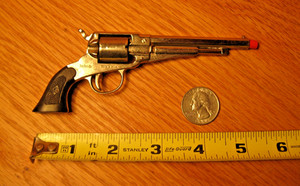 Vintage Diecast "General Lee" Toy Cap Gun Revolver - 4 Shot - Clean