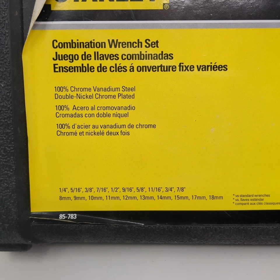 Juego de llaves combinadas Stanley de 20 piezas con estuche - estándar y métrico Foto 3 de 4