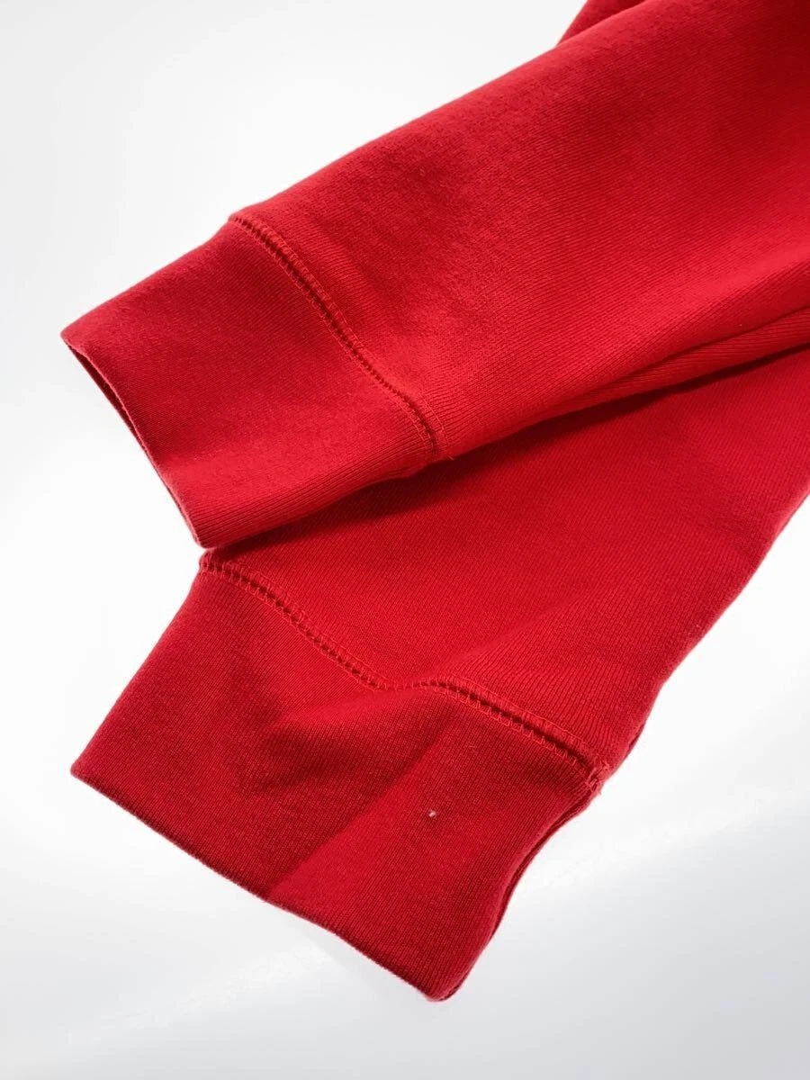 Felpa con cappuccio Chrome Hearts XL cotone rosso tinta unita usata