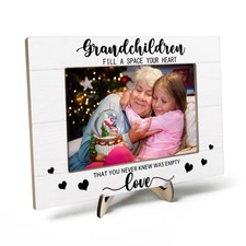 Grandparents Picture Frame, Grandchildren Picture Frame, White-Grandchildren