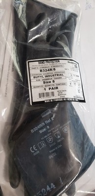 Honeywell North Butyl Industrial B324R/8  Size 8 B324R Gloves  12 Pair per Case