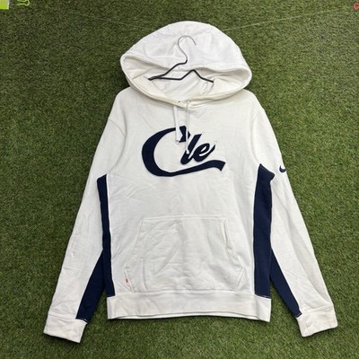 Cleveland Cavaliers Nike Hoodie Mens Small White Blue Sweatshirt Pullover NBA