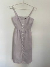 REFORMATION Thelma Gingham 100% Linen Dress Size 2 Petite