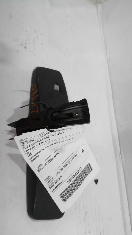 GMC Sierra 1500 2017 OEM Used Grey Interior Rear View Mirror 13594371 - Изображение 2 из 4