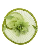 Spiral Circular Brim Fascinator with a Feathers Burst