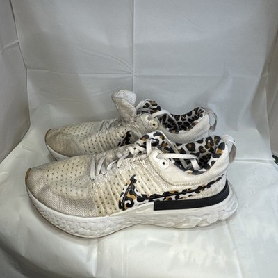 New Nike React Infinity Run Flyknit 2 Leopardl (W) Size 9.5 DJ5932-001)