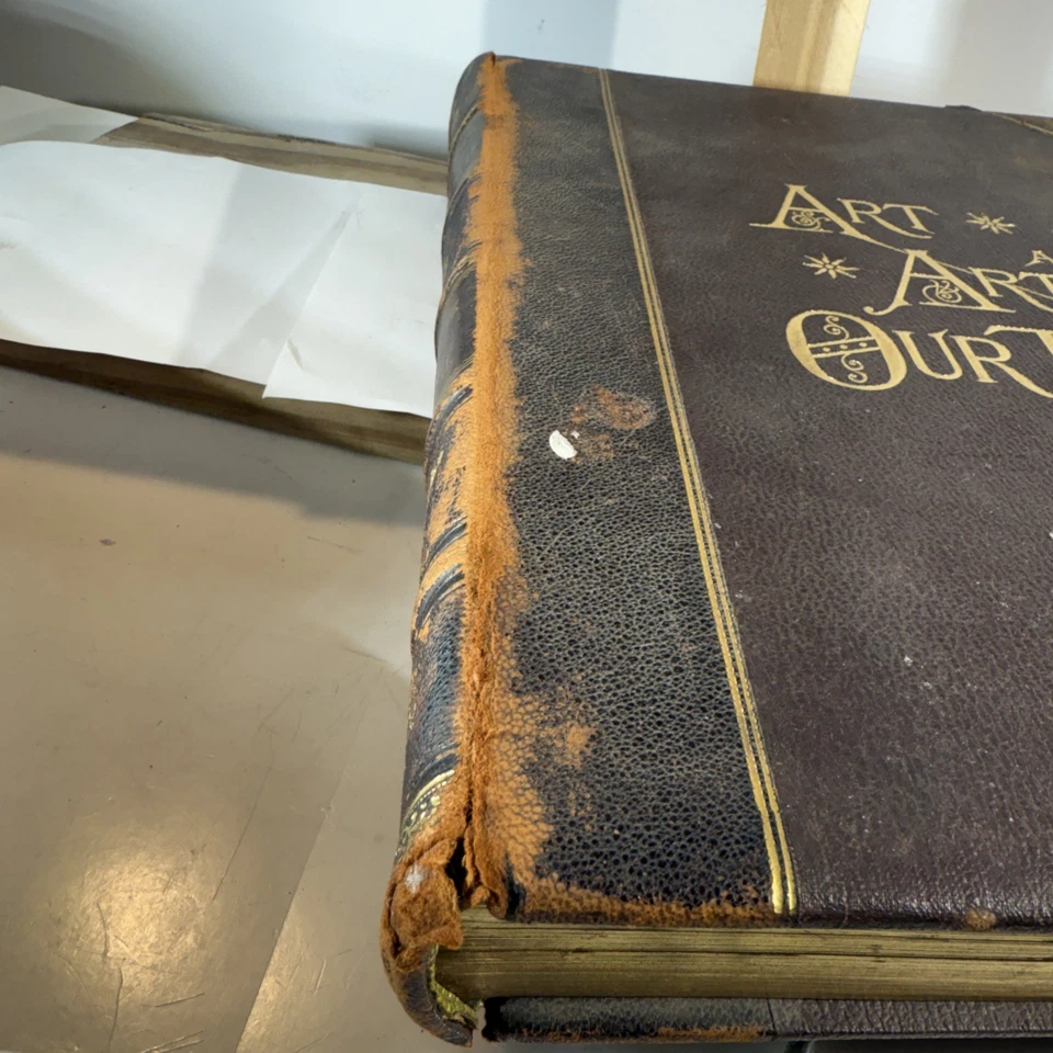 Clarence Cook ART & ARTISTS OF OUR TIME 1888 Leather Hardcover Volume 2.  - Image 4 of 4