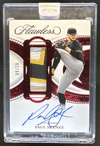 2025 Flawless Paul Skenes Prominent Swatch Signatures Patch Ruby Auto #/20
