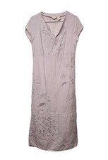J JILL  Maxi Dress Womens XS Pink Embroidered 100% Linen Cottagecore