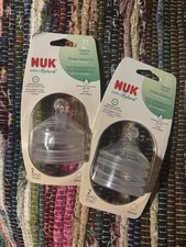 Bundle 2 packs 4 Nipples NUK Simply Natural Nipples Silicone Medium 1m